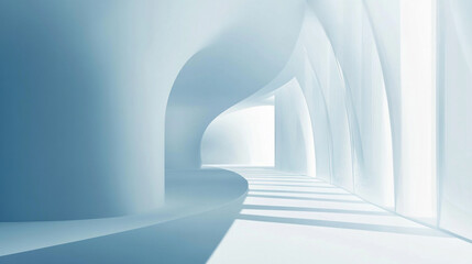 Fototapeta premium Beautiful product display with dynamic lighting and deep product theme background, A simple room. light blue. Plaster. concrete. Light and shadow from the window.