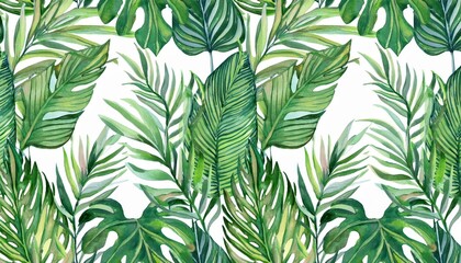 Vibrant Watercolor Tropical Leaves Surface Design A Lush, Colorful, and Artistic Exploration of Natures Rich Palette in a Stunning, Timeless Piece