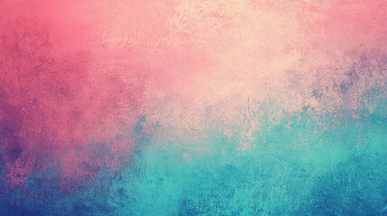 Obraz premium Colorful gradient background with dots and smudges. A serene abstract gradient with soft blended hues of pink, purple, and turquoise, evoking a dreamy, light,
