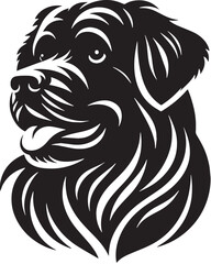 Black Dog Silhouette Vector, High Quality Illustration on White Background