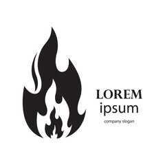 fire logo design burning and blazing