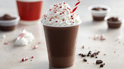 Peppermint Hot Chocolate with Candy Cane