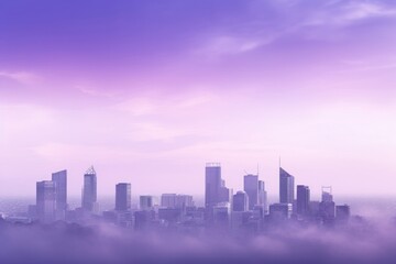 Skyline buildings city fog architecture.