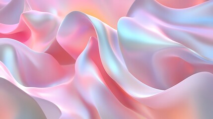 Obraz premium Abstract Pastel Pink and Blue Swirling Fabric