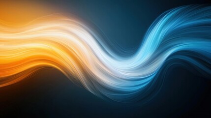 Fototapeta premium A blue and orange wave with a dark background