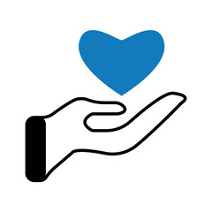 charity donation icon . vector graphics