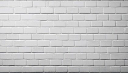 Naklejka premium Striking White Brick Wall Backdrop Clean and Minimalistic Urban Texture with a Timeless Feel, Perfect for Modern Design Elements or Minimalist Photography Compositions.