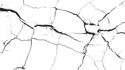 Surface cracks and fissures in ground. Vector grunge cracked texture style with cracked texture.
