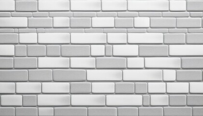 Timeless and Minimalist Seamless Pattern of a White Brick Wall Background, Perfect for Modern Designs and Graphics.