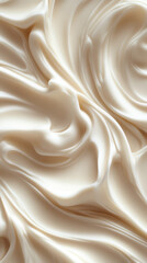 Fototapeta premium Luxurious textured cream swirls with smooth, silky surface