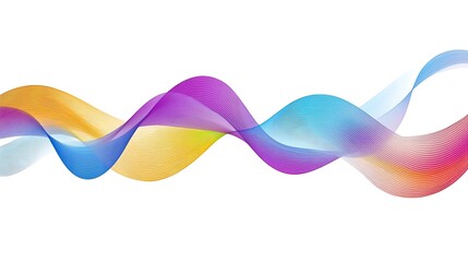 Abstract Colorful Waves Flowing Design