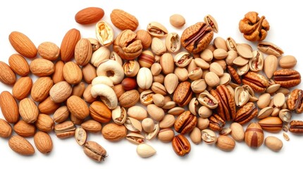 Mixed nuts, assorted nuts and seeds, variety of tree nuts, almonds, pistachios, cashews, pecans
