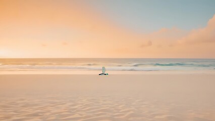 Obraz premium a surfboard laying on top of a sandy beach
