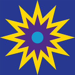 Abstracts geometric shape with colorfully