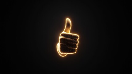 Corporate Success: Business Thumbs Up Illustration for Positive Approval and Achievement