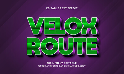velox route editable text effects with a speed and race theme