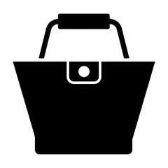 Stylish Barrel Bag Icon – Fashionable Handbag Vector Illustration