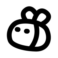 bee icon, simple bee outline icon