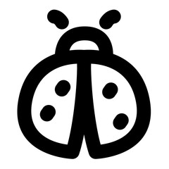 ladybug icon, simple ladybug outline icon