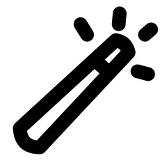 magic wand icon, simple magic wand outline icon