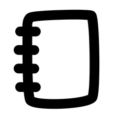 notebook icon, simple notebook outline icon