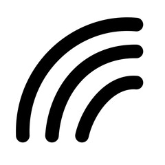 rainbow icon, simple rainbow outline icon