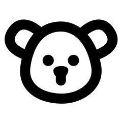 teddy bear icon, simple teddy bear outline icon