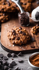 Fototapeta premium Melting Chocolate Chips Time-Lapse