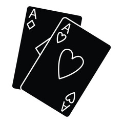 Playing cards. Ace of Hearts and Diamonds 