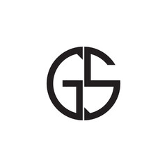 Initial letter circle logo monogram