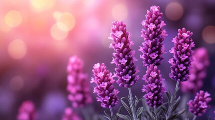 Enchanting Lavender Blossoms at Sunset