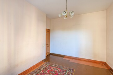 interior apartment room home decoration, preparation of house for sale old sloppy not modern