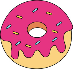 Doughnut Coloring Page