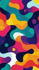 Fototapeta premium Abstract Colorful Fluid Shapes Design Background