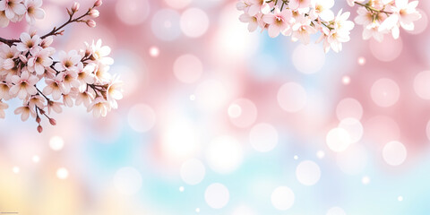 spring background with flowers blossoms 
