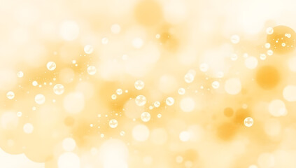 Sparkling Yellow Bubbles with Warm Tones