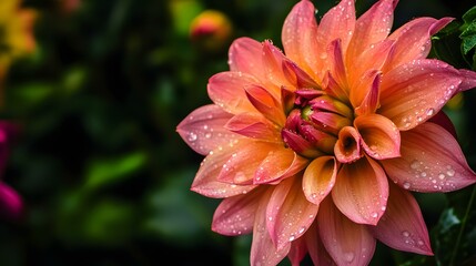 plant against spring green background