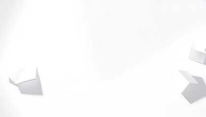 White Paper Forms: Minimalist Abstract Composition