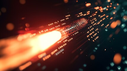 Obraz premium Abstract rocket background, IT