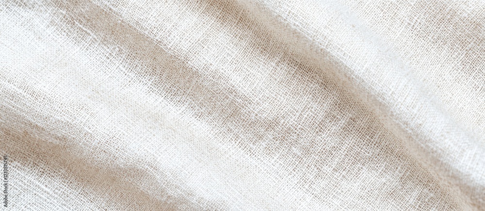 Poster Textured fabric background in soft neutral tones with subtle lines and Copy Space for design projects.