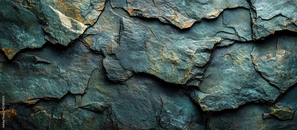 Aufkleber textured slate stone background with various shades of gray and brown in a layered composition, idea