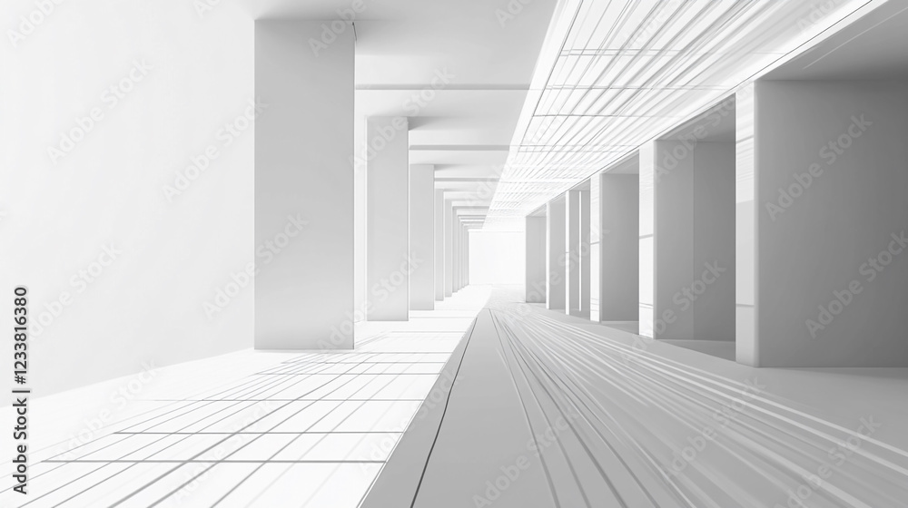 Canvas Prints a serene white background with smooth curves and soft shadows, showcasing minimalist elegance, simpl
