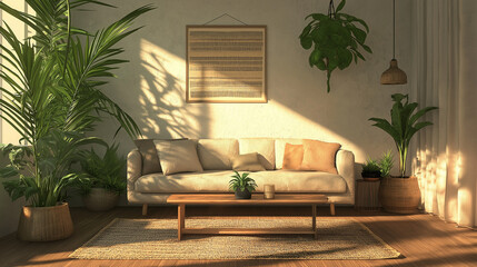 living room with a view