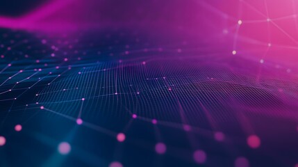 abstract network, luminous dots connected