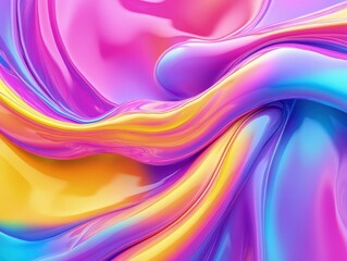 Naklejka premium Abstract Colorful Swirling Liquid Design