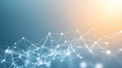 abstract network, luminous dots connected