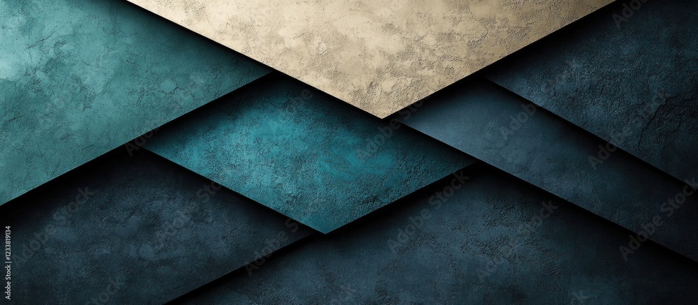 Poster textured layered background with dark teal, blue, and gold tones suitable for design projects with a