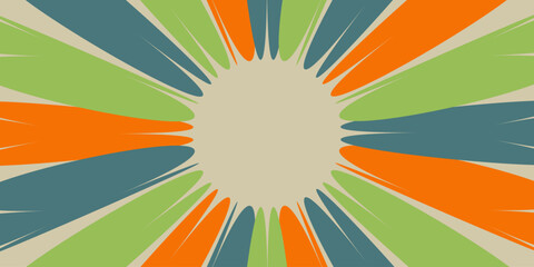 colorful sunburst lines Background. Light sun rays pattern. Vintage stripes halftone radial for poster, banner, advertising backdrop, 