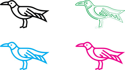 Minimalist icon set, gear symbols with checkmarks, simple line drawings, monochromatic color schemes, black, green, blue, and pink variations, clean vector graphics, productivity concept, quality assu