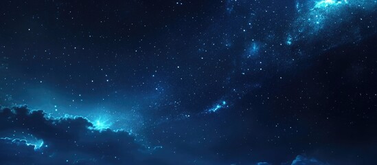 Fototapeta premium Dramatic night sky with vibrant meteor shower and expansive dark space for text overlay and creative designs